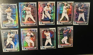 2024 Bowman Draft Chrome Refractor Lot (9) 1st Bowman Theo Gillen Yohandy Morale - Bild 1 von 3