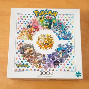 Buffalo Games - Pokémon - Kanto Edition - 300 Large Piece Jigsaw Puzzle COMPLETE - Picture 1 of 5