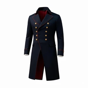 Men's Navy Blue Wool Regency Tailcoat, Wedding Suit Tailcoat outfit - Picture 1 of 6