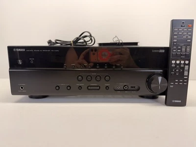 YAMAHA RX-V375 5.1 Natural Sound HDMI A/V Receiver Original Remote TESTED Bundle - Image 1 of 4