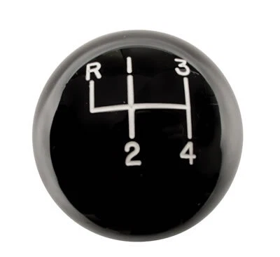 Pomo de cambio grabado de 4 velocidades NEGRO: 9/16"-18 para Corvette C2 C3 1964-1988 Foto 1 de 1