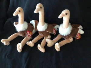 TY - Stretch The Ostrich - Rare -  3 1997 Edition Lot of 3! All tags MINT  - Picture 1 of 4