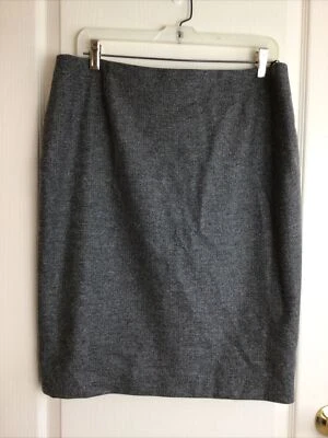 Falda Escada contemporánea gris lana forrada espiga cremallera trasera 42 Foto 1 de 4