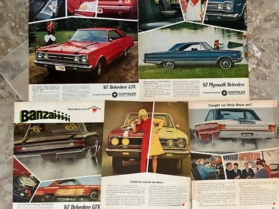 1966 Plymouth Satellite Belvedere Hemi GTX *Lot of 5*383 440 426 car ad  print - Image 1 of 4
