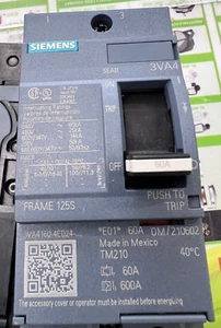 Siemens 3va4160-4ed24-0aa0 unterbrechungsschalter 2p 60a 480v 25k - Bild 1 von 2