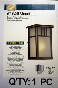 Cordelia Lighting 6in Wall Mount Bronze Patina Finish light fixture (2 pack) - Picture 1 of 1