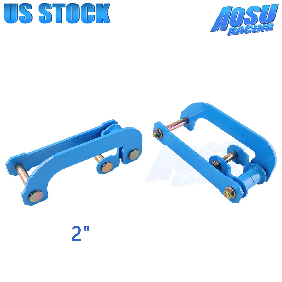 Rear Leaf Spring Shackles Extended 2" Lift For Toyota Hilux REVO 2.5L 2016+ Pair — 第 1/4 张图片