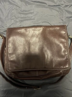 Bolso Mensajero CHAOS Marrón Cuero Mediano Organizador Oficina Viaje De Colección Foto 1 de 4