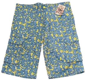 CLH Creating Limitless Heights Long Cargo Shorts BLUE Bullets SZ 40 x 15 - Picture 1 of 6
