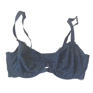 Savage X Fenty Balconette Bra Womens 38G Black Lace Wired Solid Classic Sexy - Picture 1 of 9