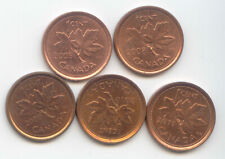 Canada 2005 2008 2009 2010 2011 One Cent Canadian Pennies Penny 1c SET - 5 Coins