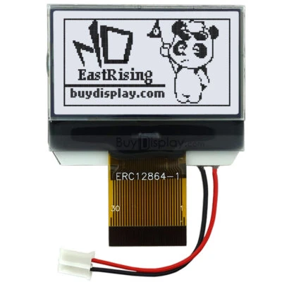 Grafik LCD Modul Display, 128x64 Seriell SPI weiß auf schwarz mit Tutorial, Anschluss - Bild 1 von 4