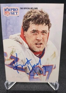 JSA KENT HULL FIRMADO AUTO 1991 PRO SET TARJETA #412 BUFFALO BILLS - Imagen 1 de 3