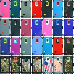 For Samsung Galaxy Note 4 Shockproof Defender Case Cover w/ Belt Clip & Screen - Picture 1 of 21