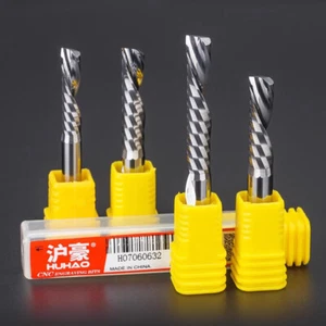 4/5/6mm Left Hand Solid Carbide Single Flute Spiral End Mill Router Bit MDF PVC - Picture 1 of 25