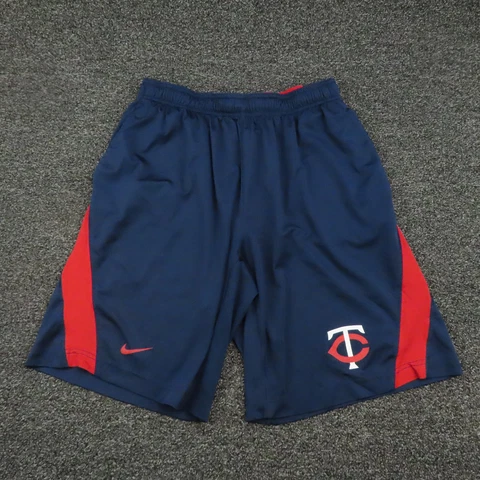 Minnesota Twins Nike Shorts Adult Large Blue & Red Baseball Dri-Fit MLB Mens Cover