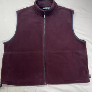 Gander Mountain Guide Series Burgundy Fleece Vest Men's 3XLT Tall Outdoor - Picture 1 of 8