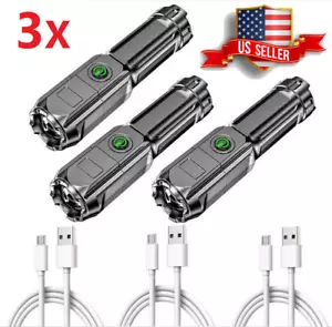 Wiederaufladbare 990000LM LED Taschenlampe taktische Polizei superhelle Taschenlampe zoombar - Bild 1 von 12