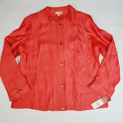Chaqueta para mujer Choices talla XL color Shimer Flora ligera cremallera completa Foto 1 de 4