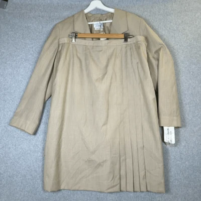 Conjunto Blazer y Falda Country Sophisticates Pendleton Mujer 18W Mezcla Seda Tostado Nuevo con Etiquetas Foto 1 de 4