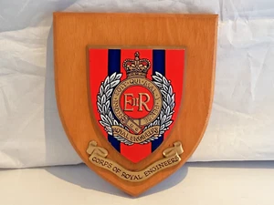 BRITISCHES KORPS KÖNIGLICHER INGENIEURE WANDRELIEF / SCHILD (HANDBEMALTE VERSION) - Bild 1 von 11