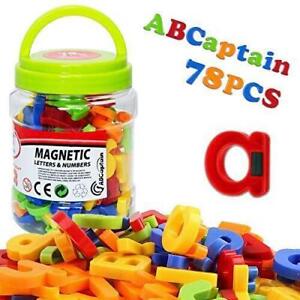 Abcaptain Magnetic Letters Numbers Alphabet Abc 123 Fridge Magnets Preschool ...