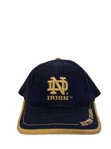 Vintage Logo Athletic Notre Dame Fighting Irish Navy Blue Adjustable Hat - Picture 1 of 9