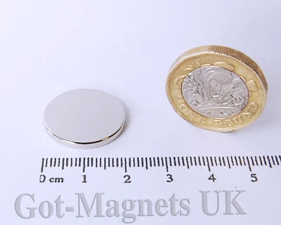 GOT-MAGNETS 20x2 Strong Neodymium Magnet 20mm dia x 2mm N52 Disc (various pack sizes)