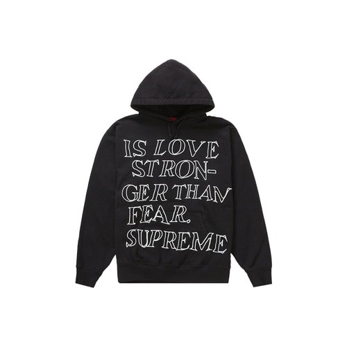 Sweat à capuche Supreme « Stronger Than Fear » (noir XL) ? RARE ! NEUF !