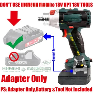 1 Adattatore per Utensili Metabo 18V SB18BL Usato per Milwaukee M18 Batteria ad Alimentazione - Foto 1 di 3