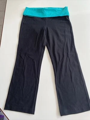 EXPRESS Mujer Gimnasio Yoga Fitness Leggings Recortados Negros PLIEGUE VERDE AZULADO XS Foto 1 de 4