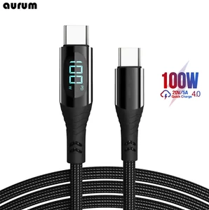 USB-C Typ-C Daten Kabel LED Display Anzeige Ladekabel PD 100W Schnellladekabel - Bild 1 von 13