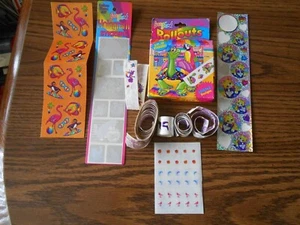 Mixed lot vintage Lisa Frank stickers: hologram, roll-out, cats, flamingos, nail - Picture 1 of 3