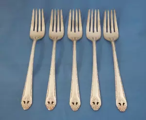 Holmes & Edwards International Silver 1937 Lovely Lady Salad Dessert Forks - 5 - Picture 1 of 9