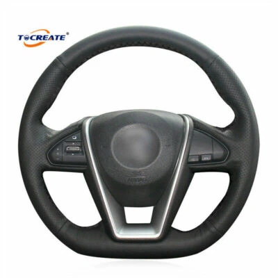 Cubierta de volante de cuero artificial negro para Nissan Máxima 2016-2020 #AT01 Foto 1 de 4