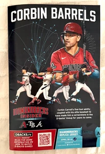 Arizona Diamondbacks Insider 2025 Ausgabe 3 Corbin Carroll Scorecard Programm - Bild 1 von 1