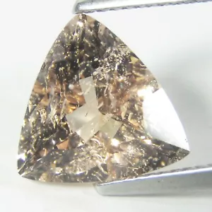 4.21Ct Brazilian Natural Peach Color Morganite 11mm Trillion Cut Loose Gem - Picture 1 of 4