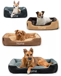 lionto personalisiert: Hundebett Hundekissen Hundekörbchen mit Wendekissen - Bild 1 von 16