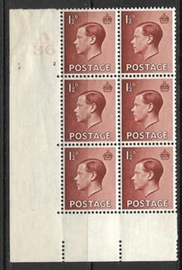 Sg 459c 11/2d Edward VIII A36 Zyl 2 ohne Punkt mit Sorte UNMONTIERT POSTFRISCH - Bild 1 von 1