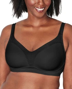 Playtex Women's 18 Hour Bounce Control Convertible Wireless Bra 4699 Black 44D - Picture 1 of 5