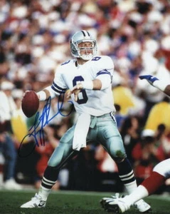 TROY AIKMAN SIGNED AUTOGRAMM 8x10 FOTO - DALLAS COWBOYS LEGEND, SUPER BOWL MVP - Bild 1 von 2
