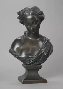 Antica statua vittoriana 12" bronzo di una fanciulla classica - Foto 1 di 12