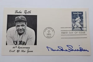 DUKE SNIDER 6 WORLD SERIES 1983 GAME AUTOGRAPH FDC 2046 HOF SILVER FOX TS70 - Bild 1 von 1