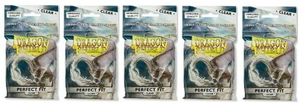 Lote de 5 fundas para tarjetas internas Dragon Shield ajuste perfecto - Pack de 100, transparentes - Imagen 1 de 2