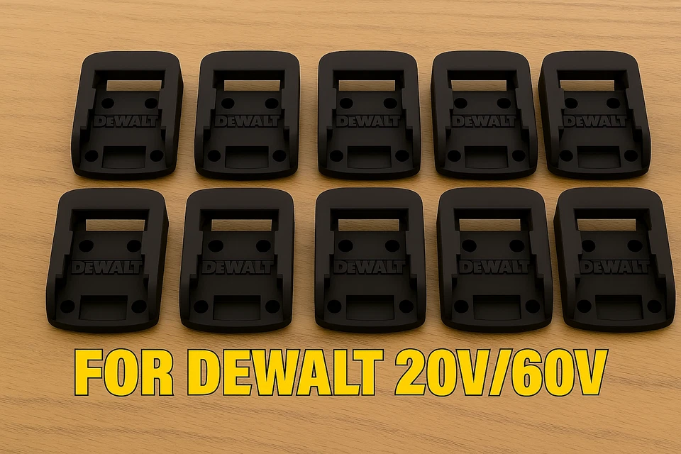 Paquete 1/3/5/10: Soportes de batería DeWalt 20V 60V / Suspensiones / Soportes HECHOS EN EE. UU. Foto 1 de 1