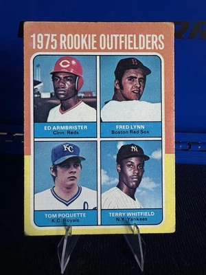 1975 年 Topps 1975 年新秀外野手 Fred Lynn/ Armbrister/Whitfield/Poquette #622 — 第 1/2 张图片