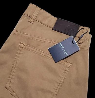 Pantalones de cinco bolsillos Peter Millar Crown Crafted Wayfare Sand Dune 33x32 $200 Foto 1 de 4