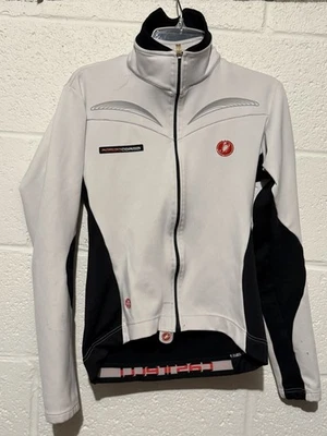 骑行服 Castelli Rosso Corsa 自行车赛车女式防风塞白色黑色 — 第 1/4 张图片