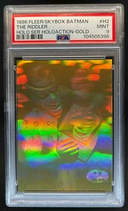 1996 Fleer /SkyBox Batman Holo Series Riddler HoloAction Gold #H2 PSA 9 - Picture 1 of 2