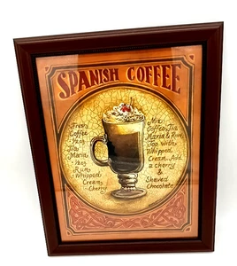 Spanish Coffee Recipe 13X16 Framed Print Coffee Bar Decor - Picture 1 of 6
